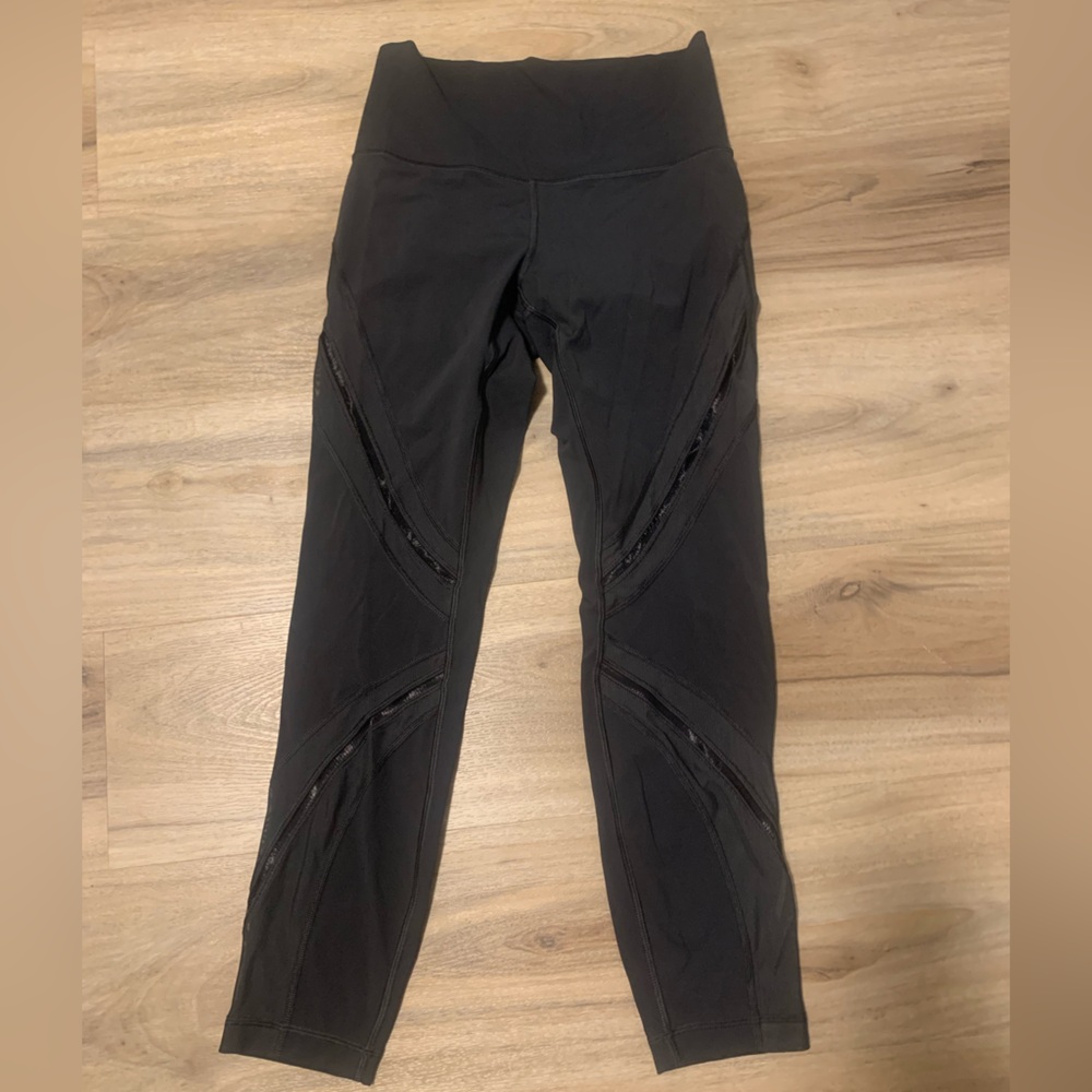 Lululemon Greyish Black and Mesh Leggings